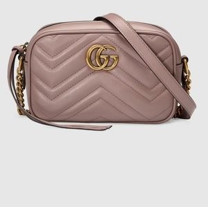 GG Marmont matelassé mini bag - dusty pink